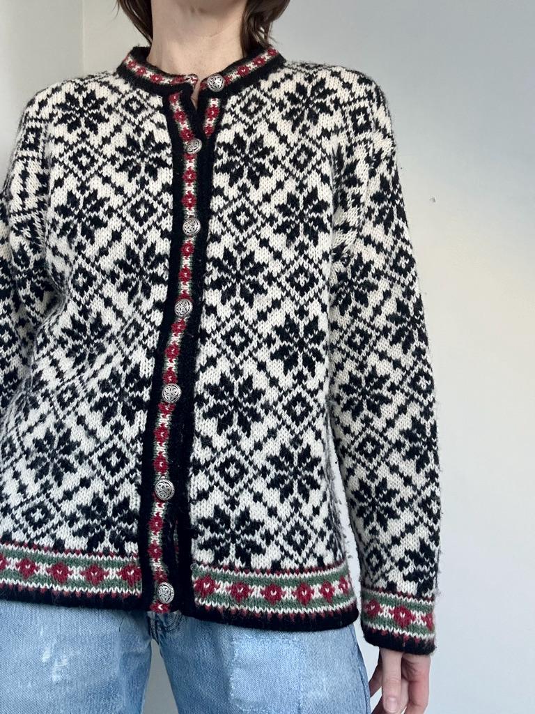 90s LL Bean nordic cardigan