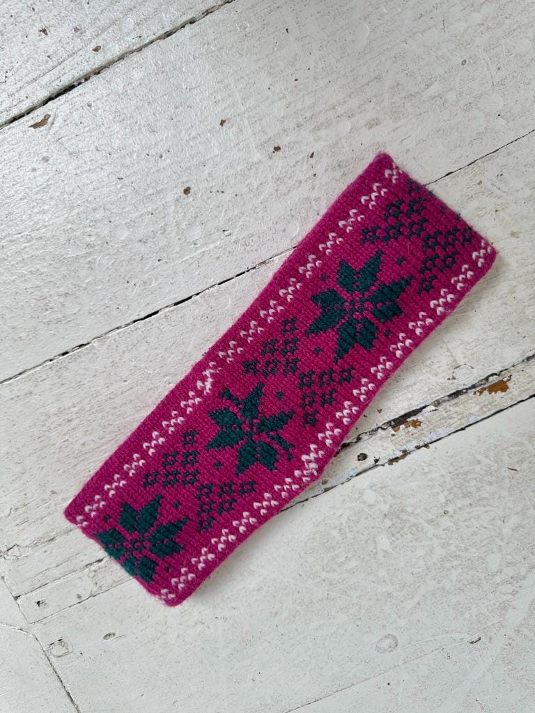 vintage snowflake ski band