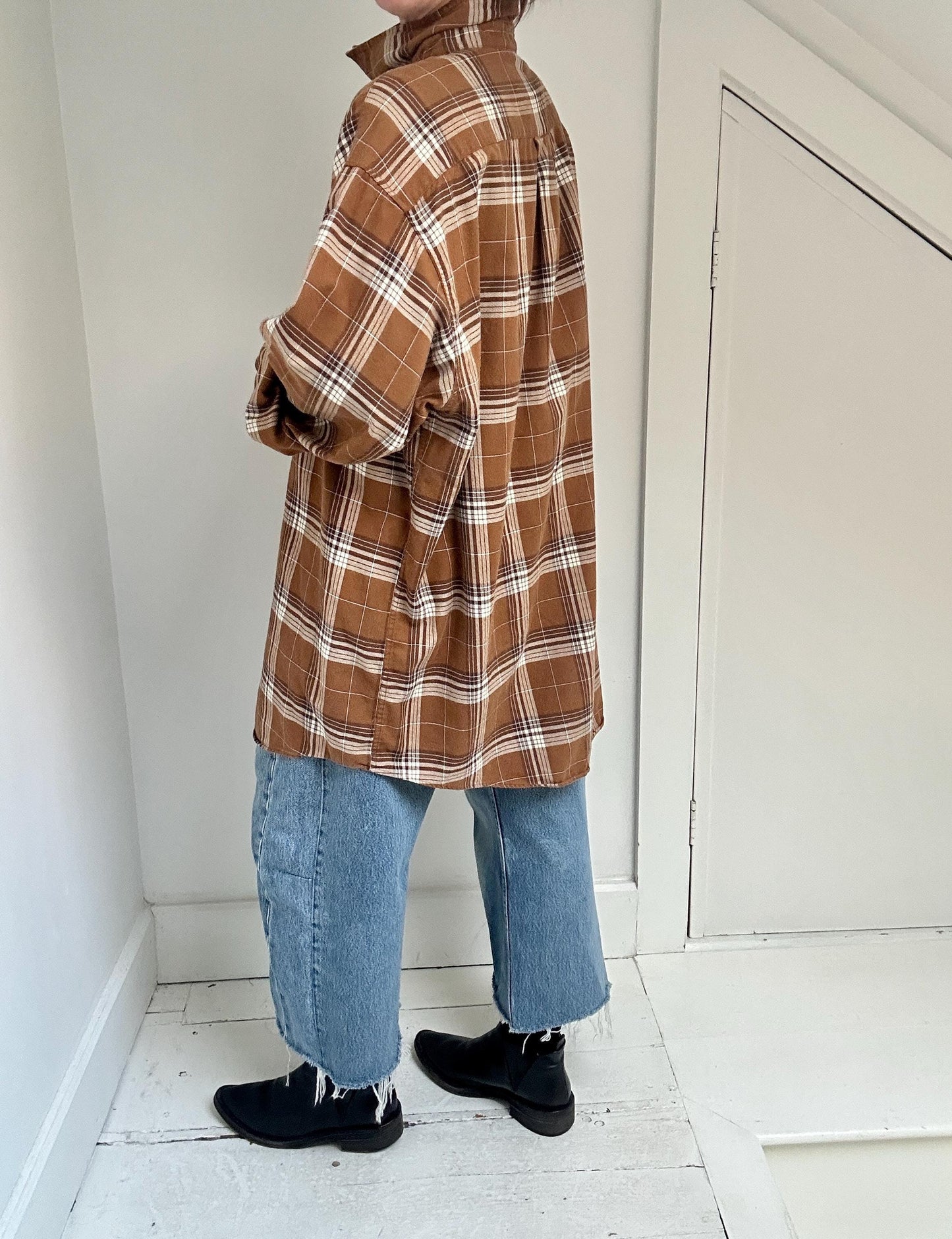 J Crew overshirt in Caramel Plaid