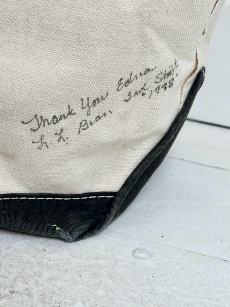 OOAK 1998 LL Bean hand stenciled boat and tote