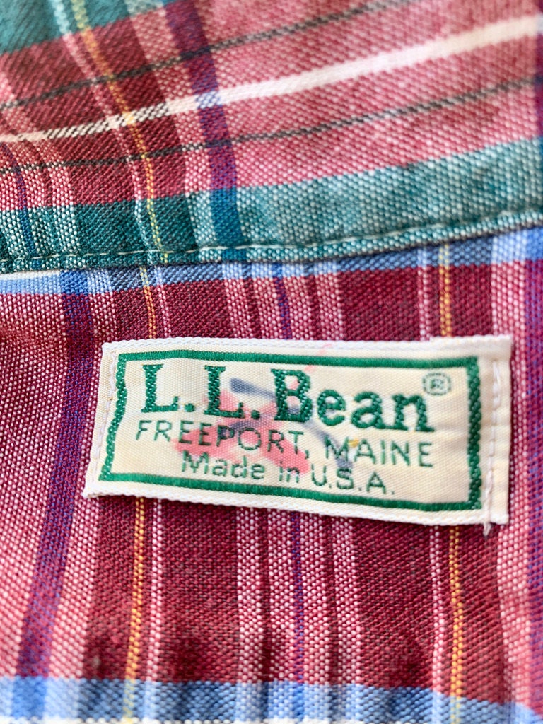 70s LL Bean plaid adventure shirt
