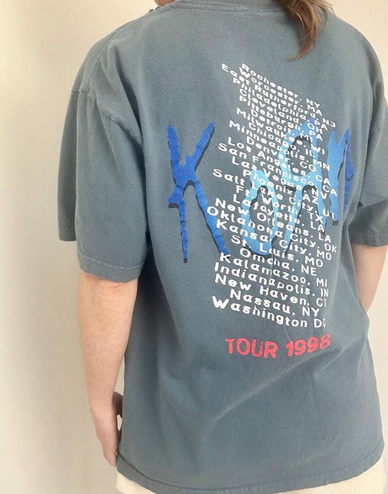 1998 Korn concert tee