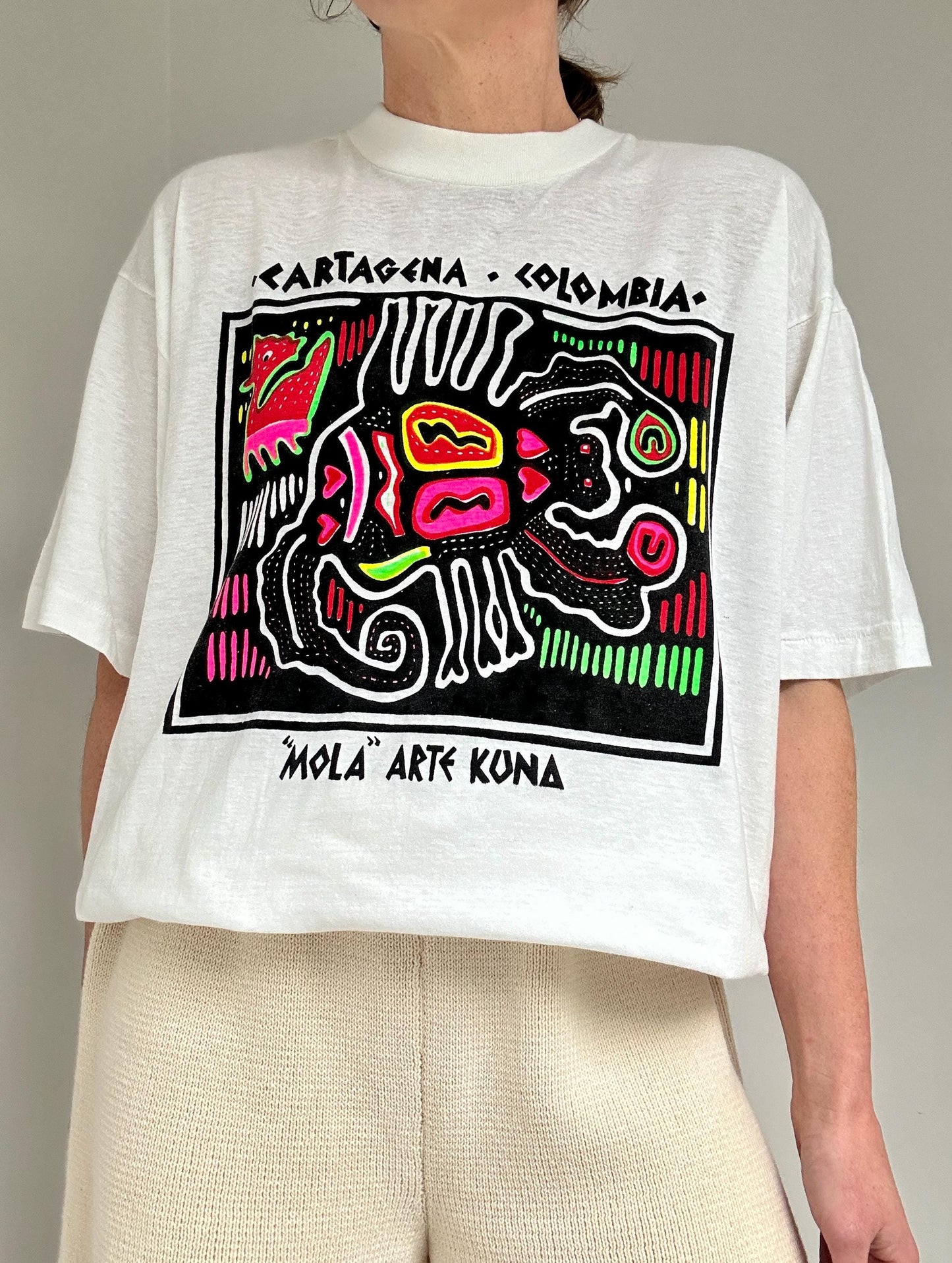 90s Mola art single stitch