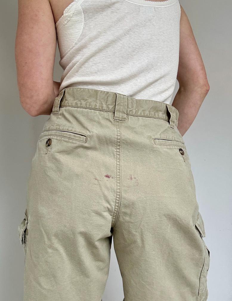 Vintage LL Bean cargo shorts in Sand