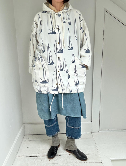 nineties snap front sailboat jacket