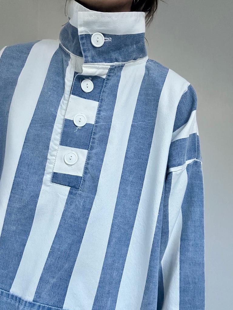 80s canvas stripe popover