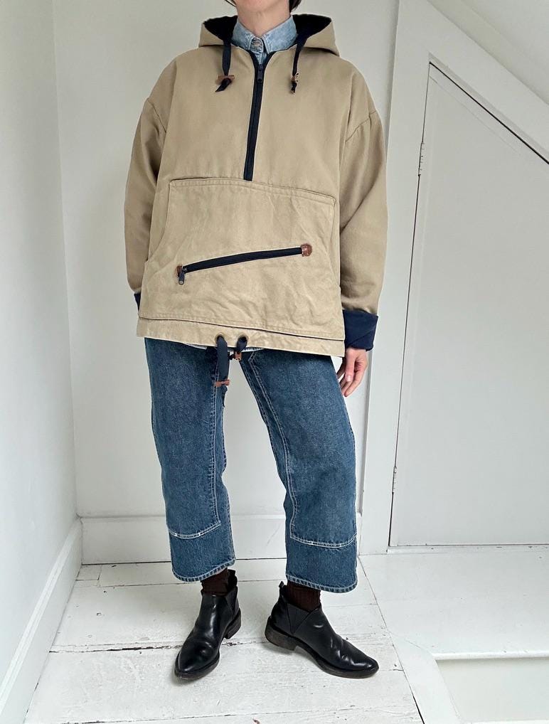 Rare 90s artist-made canvas anorak