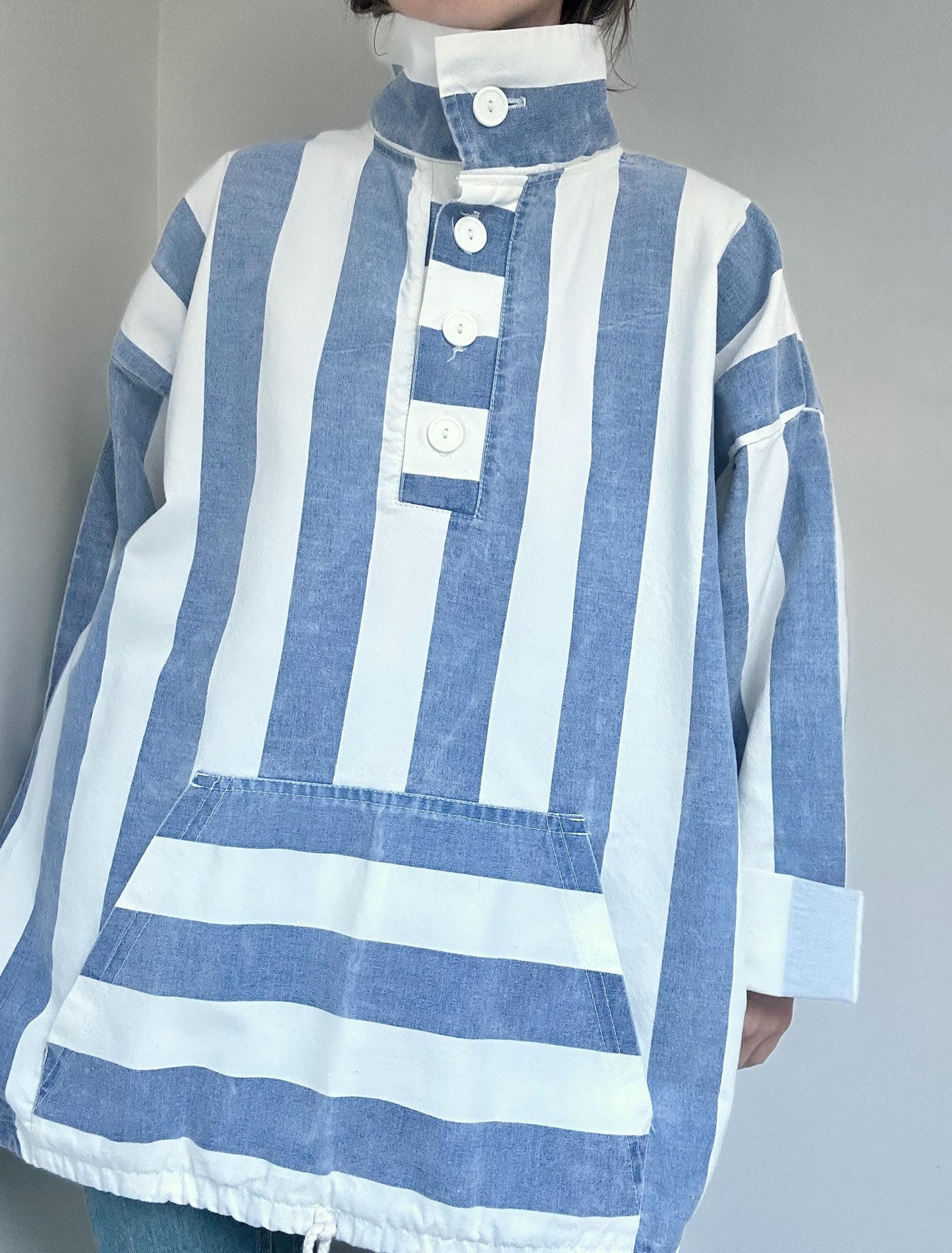 80s canvas stripe popover