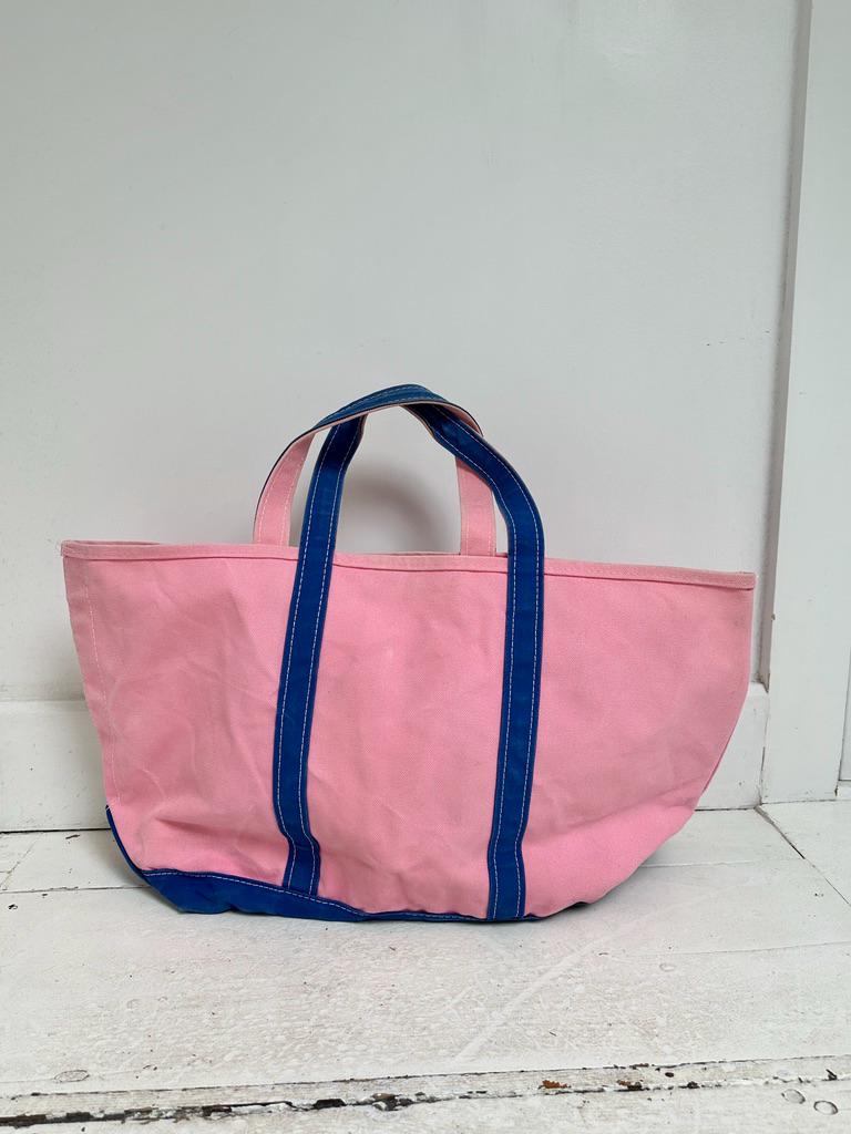 LL Bean pocket boat and tote in Bubblegum / Cobalt