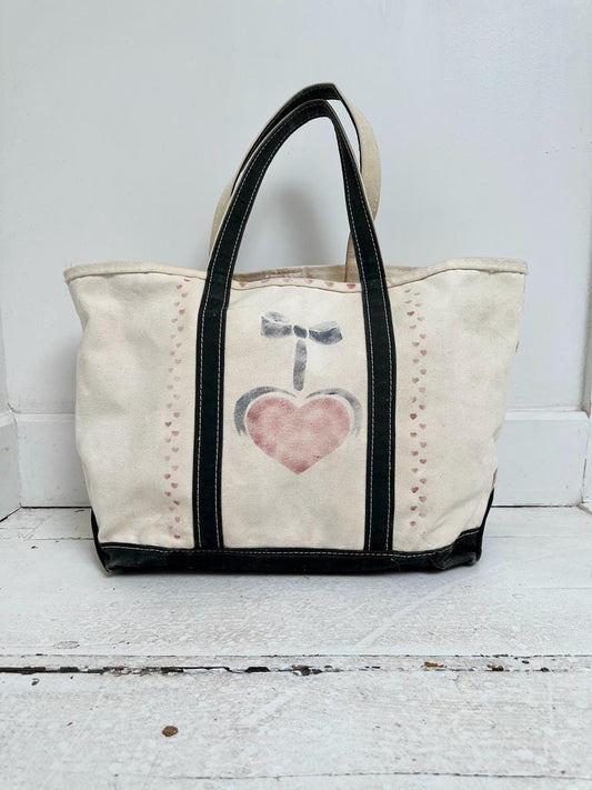 OOAK 1998 LL Bean hand stenciled boat and tote