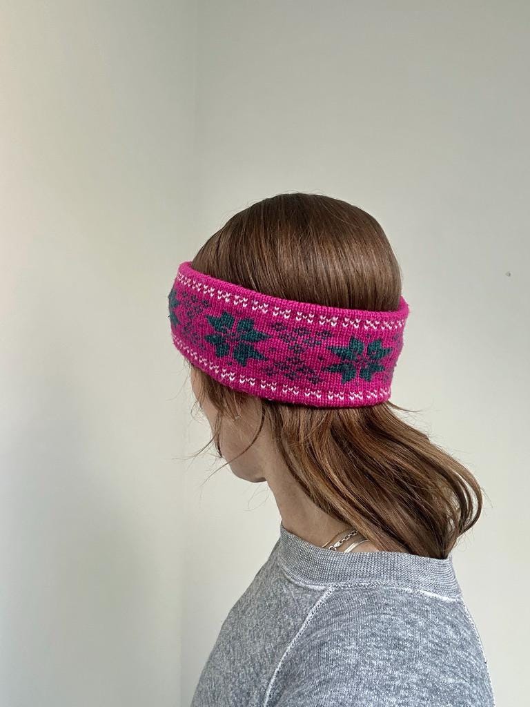 vintage snowflake ski band