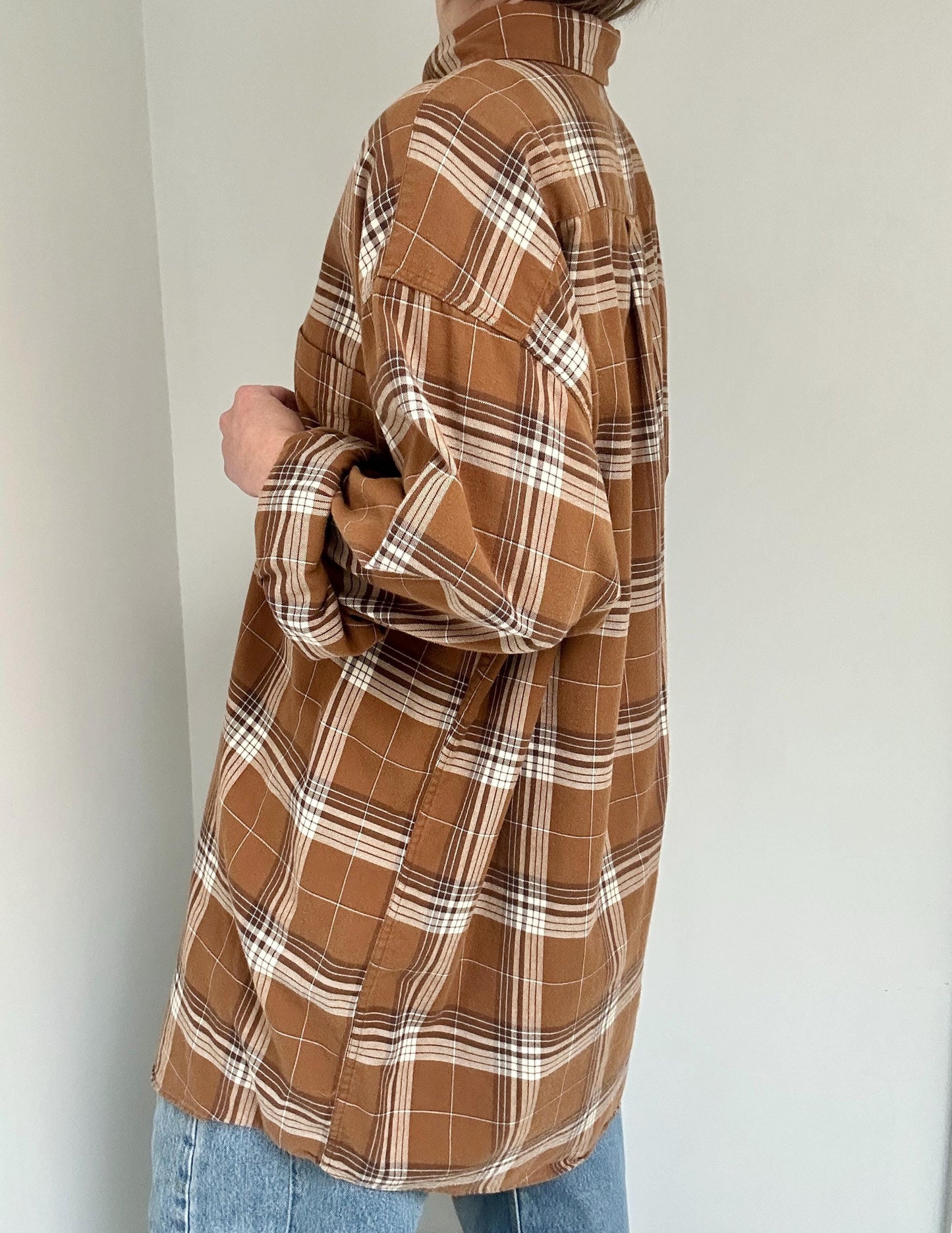 J Crew overshirt in Caramel Plaid