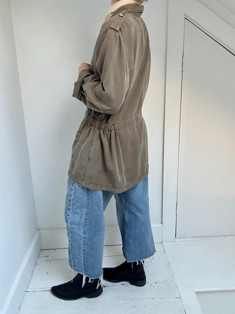 Bloomingdale’s tencel surplus jacket in Olive