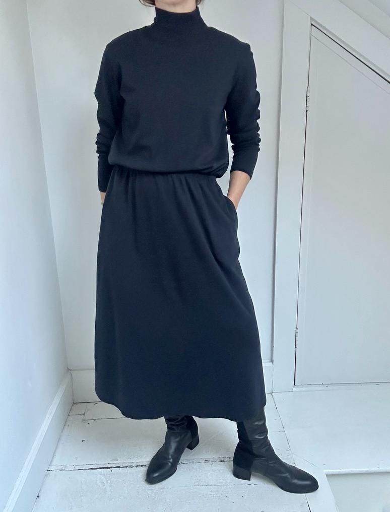 Lands’ End easy dress in Navy