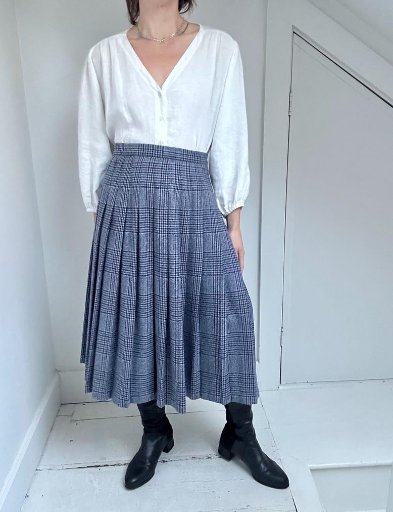 Pendleton plaid knife pleat skirt