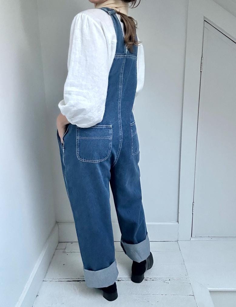LL Bean denim overalls