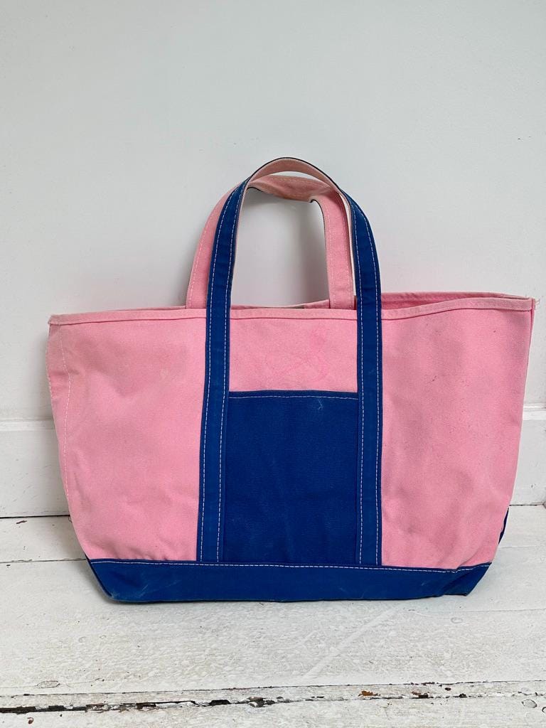 LL Bean pocket boat and tote in Bubblegum / Cobalt