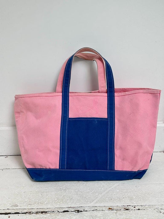 LL Bean pocket boat and tote in Bubblegum / Cobalt