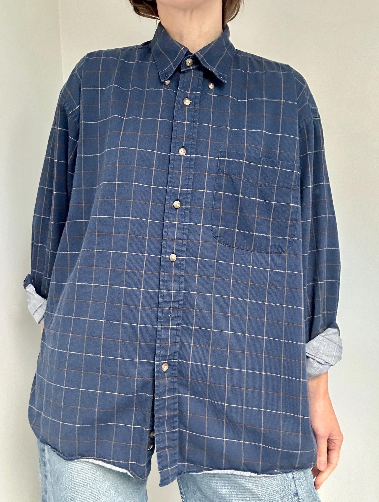 Vintage windowpane overshirt