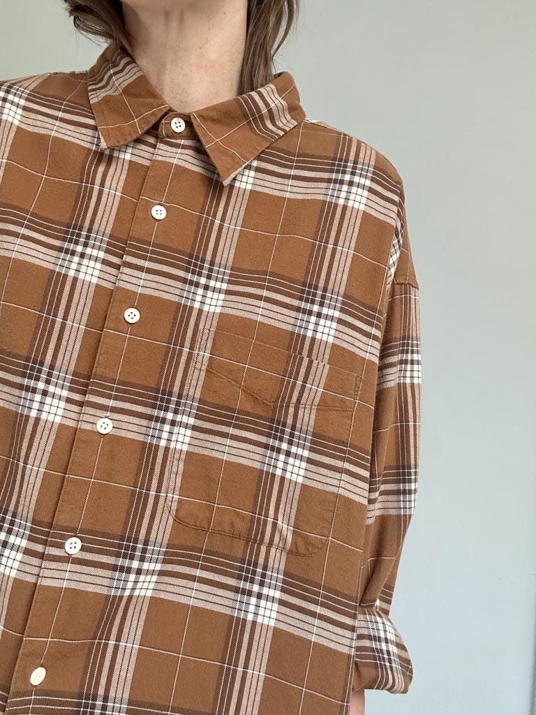 J Crew overshirt in Caramel Plaid