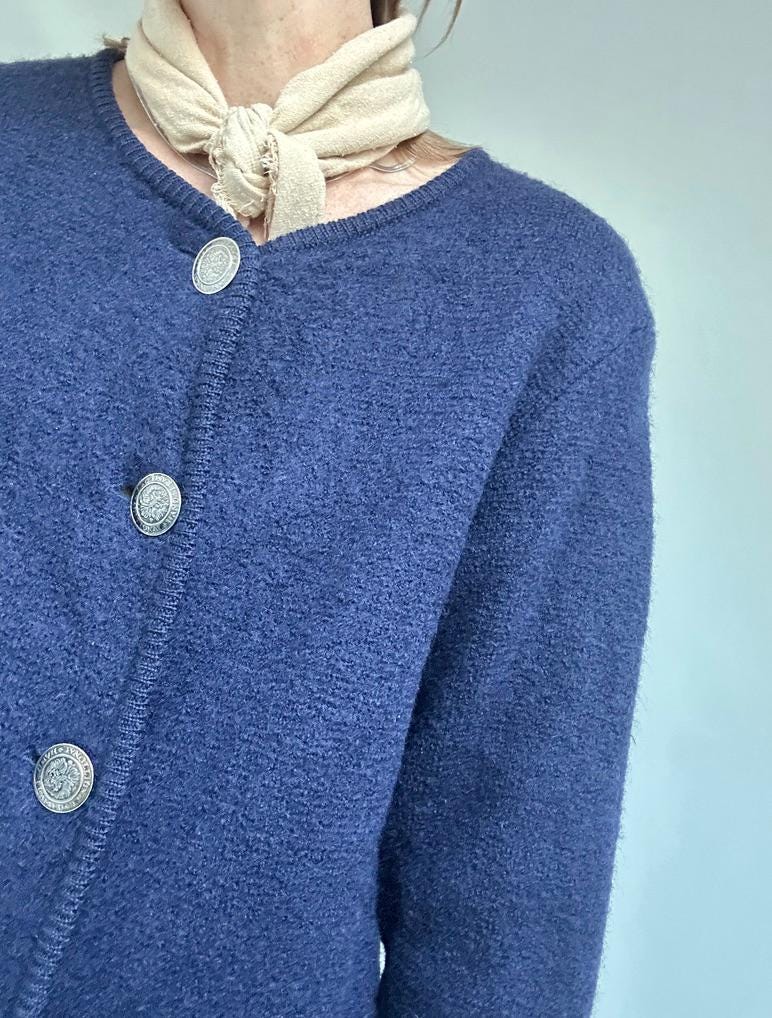 boiled wool chore jacket in Midnight