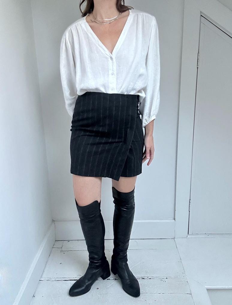 Isabel Marant Etoile wool pinstripe mini