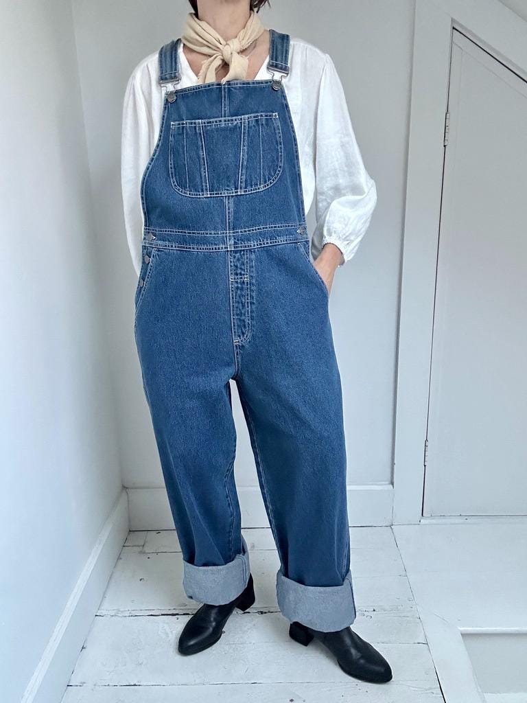 LL Bean denim overalls