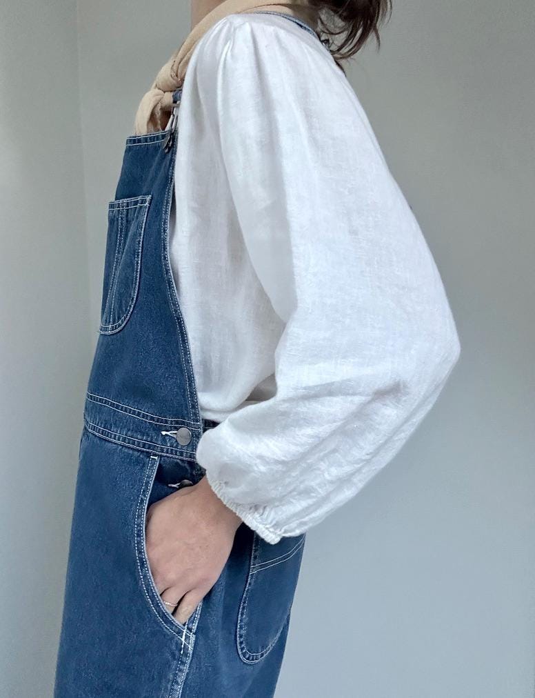 LL Bean denim overalls