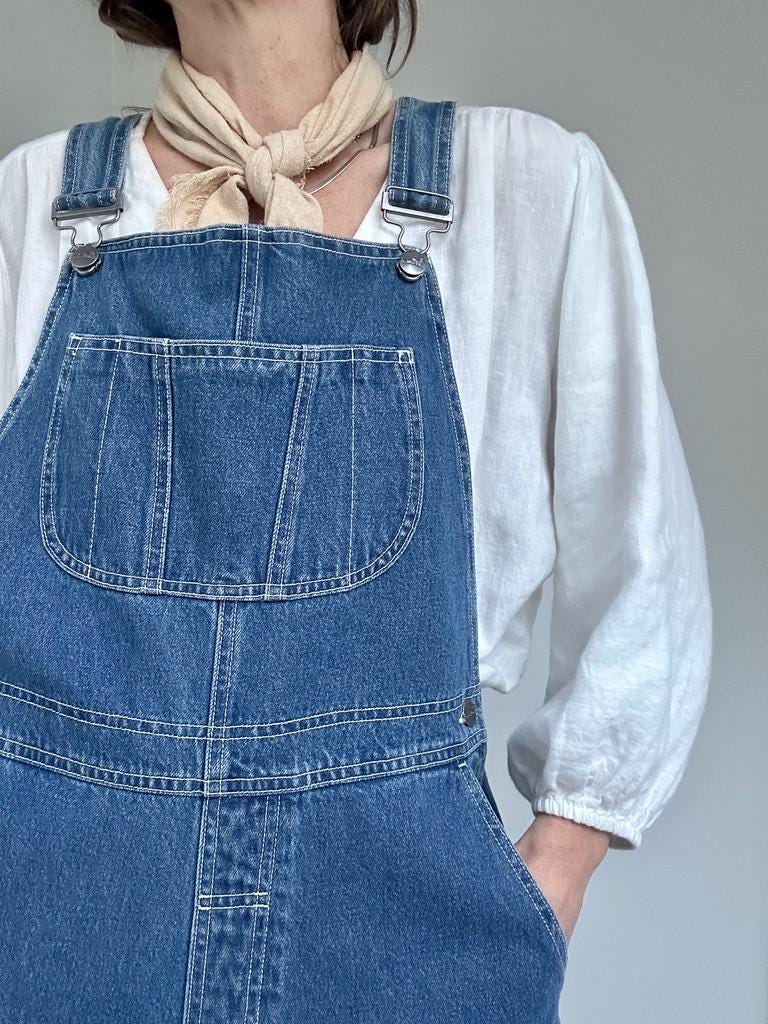 LL Bean denim overalls